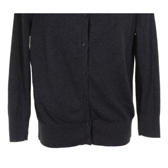 Loft Cardigan Women Small Formal Gray Embossed Beads Stones Jeweled Long Sleeve - Picture 4 of 11